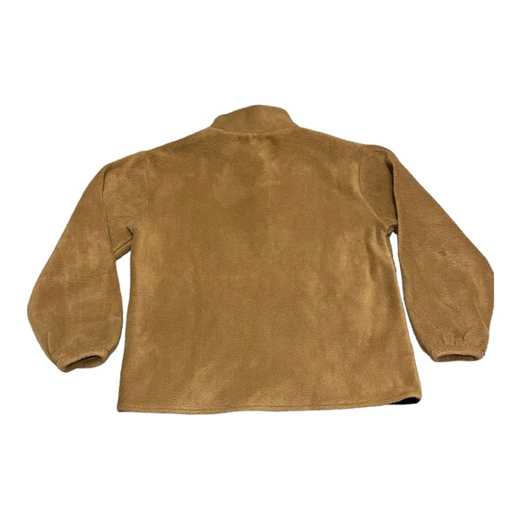 J.Crew Factory Half Snap Quilted Sherpa Size XSmall in Tan and Black - Picture 2 of 4